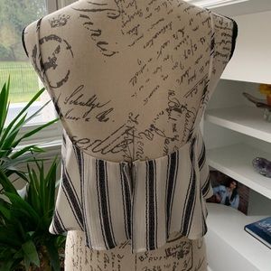 Striped floppy crop top -L